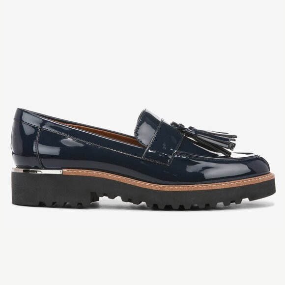 Franco Sarto Shoes - LIKE NEW Franco Sarto Carolynn Navy Patent Leather Tassel Loafer SZ 8.5